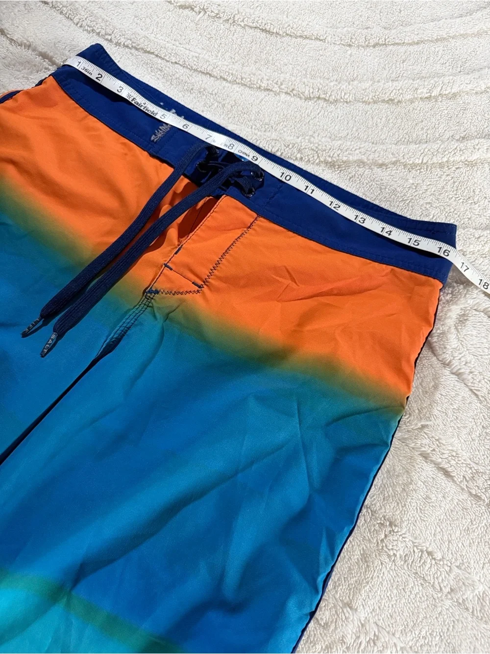 Men’s Salt Life Orange & Teal Gradient Swim Trunks
